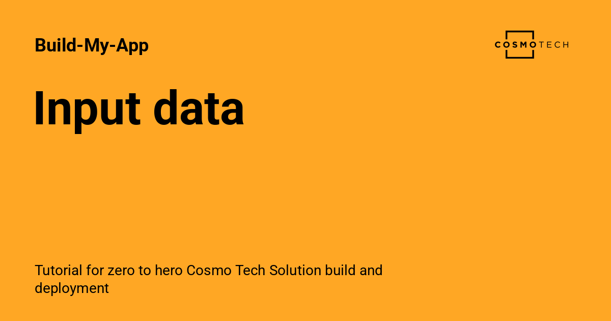 Input data - Build-My-App